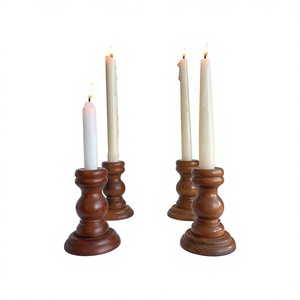Wooden Votive Candle Holder for Decoration Antique Finish Wooden Candle Holder Eco-Friendly Wooden Candle Holder - Product Image 1