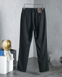 <span class=keywords><strong>Pantalon</strong></span> long homme en <span class=keywords><strong>lin</strong></span>, nouveau style d'été, taille élastique, athlétique, décontracté, frais, infroissable, coupe droite, taille haute, de créateur # L P-7726 - Product Image 3
