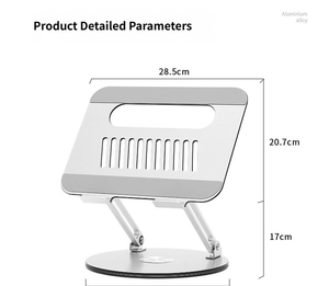 Stock Aluminium Heat Dissipation 360 Rotation <b>Foldable</b> Portable Desktop Laptop Holder for <b>Office</b> and Room - Product Image 3