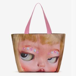 Bolsos de Mano Personalizados para Niñas, Bolsos de Compras Impermeables de Lona Laminada con Etiqueta de Tela y Logotipo - Product Image 1