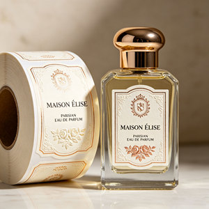 Autocollants personnalisés pour étiquettes de parfum avec logo, rouleaux d'autocollants en vinyle imperméable imprimés avec estampage à chaud en feuille d'or - Product Image 6