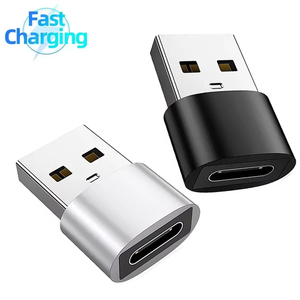 Горячая новинка <span class=keywords><strong>2026</strong></span>: Электронный USB 2.0 A-конвертер (переходник) с разъемом Type-C OTG в корпусе из алюминия для телефонов, оптом - Product Image 1