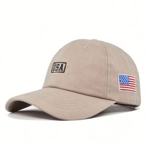 Gorras de Béisbol Americanas Bordadas Personalizadas al por Mayor para Hombre y Mujer, Gorras de Béisbol Estadounidenses sin Estructura - Product Image 3