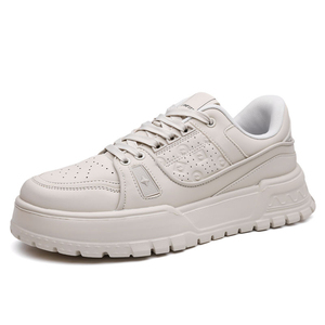 Chaussures de marche en cuir véritable marron foncé à lacets, bout rond, avec semelle intermédiaire EVA amortie et semelle extérieure en caoutchouc, style toutes saisons - Product Image 6