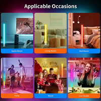 Fournisseur d'or 1.5M couleur changeante salon lumière support lampadaire RGB lumière d'angle avec télécommande lumière LED ambiante