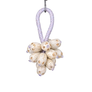 Pendentif en perles de bois en forme de grappe de raisin multicolore, fait main, avec cordon tressé, pour décoration de rétroviseur de voiture, souvenir de festival, ornement - Product Image 1