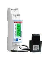 Medidor de Energía Monofásico MID Certificado EM115-MOD con RS485 Modbus, Montaje en Riel DIN, Monitor Digital de KWH para Cargador de Vehículos Eléctricos e Inversor Solar