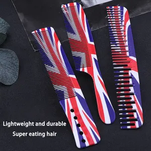 Marigold Plastik Salon Detangling Sikat Rambut Afro Double Sided Rambut Edge Control Sikat Sisir Pelurus Rambut British Sisir