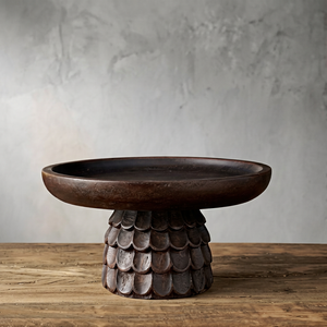 Bols en bois rustiques faits à la main et écologiques pour servir des salades de fruits, des soupes, des plats de fête, avec un design unique - Product Image 1