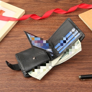 Cartera de hombre con cremallera de PU, tarjetero delgado, billetera corta para hombre con múltiples ranuras para tarjetas y monedero. - Product Image 2