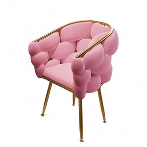 Chaise de bureau moderne et confortable pour la maison, chaise de bureau ergonomique avec dossier en maille, chaise de maquillage pour chambre de filles, dortoir, bureau - Product Image 3