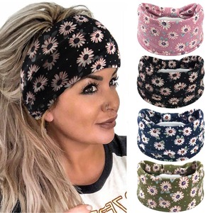 Bán Buôn Châu Âu Và Mỹ Satin Headband Bohemian Hoa Điều Mô Hình Yoga Headbands Thể Thao Đàn Hồi Thắt Nút Headband - Product Image 2
