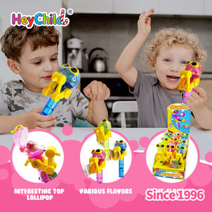 Bonbons en gros, étiquette privée personnalisée, en vrac, bonbons amusants pour enfants, sucettes en forme de petit homme avec lunettes de soleil, 3 saveurs de fruits assorties - Product Image 4