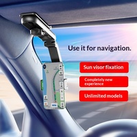 Support de téléphone de voiture universel flexible 2026 à rotation 360° rétractable pour pare-soleil et rétroviseur, compatible iPhone