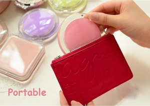 Gương trang điểm <span class=keywords><strong>mini</strong></span> cầm tay in logo tùy chỉnh, hai mặt, chất liệu ABS, nhỏ gọn, tiện dụng cho du lịch - Product Image 3