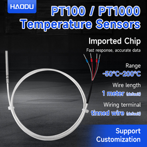 温度センサー3ワイヤー4ワイヤー<span class=keywords><strong>RTD</strong></span> PT100カスタム工業用 - Product Image 2