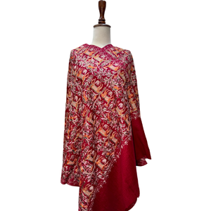 Detailed Needle Embroidered Scarves Stoles Women Premium Fashion <b>Wraps</b> Traditional Celebration Wear Custom Design - Product Image 3