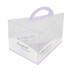 New Design Triangle Shape Transparent PET Foldable Takeaway Cake <b>Boxes</b> Grease Resistant - Product Image 6
