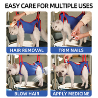 Hamac de toilettage tout-en-un pour animaux de compagnie en nylon et polyester, pour le toilettage des ongles, le bain, les sangles de retenue, le nettoyage des oreilles et les soins à mâcher pour chats et chiens