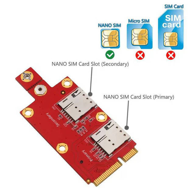 M.2 To PCIE adapter X4 Adapter Card M Key SSD Expansion Board 2280 With 4G Module EC25 SIM7600
