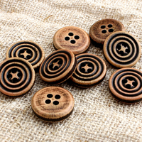 Boutons en bois décoratifs vintage pour vêtements d'enfants, motif en spirale naturel classique, anti-moustiques, assortis à tous les styles, vente en gros