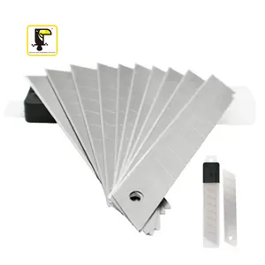 Серебряный нож для чистки, сменные односторонние лезвия из углеродистой стали, 18 мм, лезвия для резки бумаги