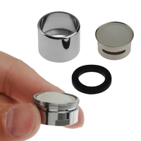 Adaptateur de robinet de cuisine et de salle de bain avec aérateur de robinet à économie d'eau à filetage fin NPT femelle 22 mm