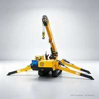 Grue araignée compacte industrielle, directement de l'usine, pour la rénovation d'hôtels et l'installation de façades, utilisation de précision