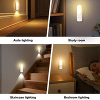 Lampes murales LED sans fil à détecteur de mouvement OEM ODM pour chambre à coucher, escalier, bureau, rechargeables, en ABS, lampes de nuit, projecteurs