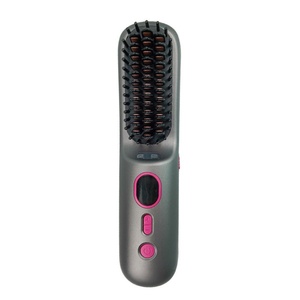 <b>Wireless</b> Portable Cordless Hair <b>Straightener</b> Brush Comb with 9000mAh Battery - Product Image 1