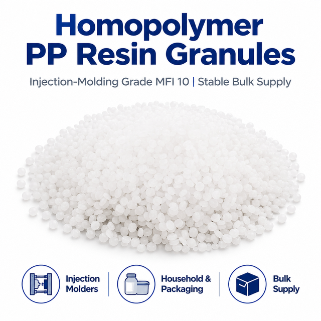Haowei PP Resin Polypropylene Granule 1080 Injection Molding Grade Standard MFR 6g/10min Homopolymer Plastic Raw Material for