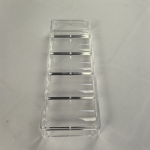 QINLONG 100 pièces en gros, plateau pour jetons de poker en argile de 40 mm, en acrylique transparent, non toxique, durable, avec couvercle amovible et support à roulettes - Product Image 3