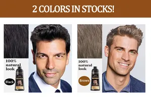 OEM ODM Private Label Kräuter natürliche Abdeckung Weiß Grau Dunkelbraun Haar färbemittel Farbe Shampoo Schwarz Farbe Shampoo Für Mann Frauen