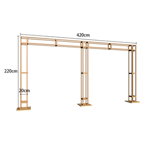Other Wedding Decorations Square Frame <strong>Metal</strong> Arch <strong>Backdrop</strong> Stand <strong>Gold</strong> Stainless Steel Electroplate Flower Stands Event Outdoor - Product Image 6
