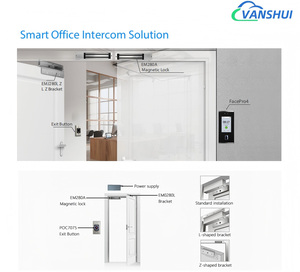 Không thấm nước IP65 mặt/thẻ RFID/Vân tay hệ thống kiểm soát truy cập với em khóa + Nút thoát + ZL khung facepro4 - Product Image 6