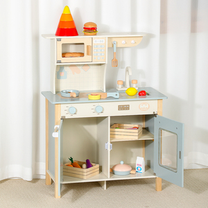 Vendita calda stile europeo <span class=keywords><strong>cucina</strong></span> blu in legno finte giocattoli da gioco <span class=keywords><strong>Montessori</strong></span> <span class=keywords><strong>cucina</strong></span> & Food giocattoli per bambini bambini ragazzi e ragazze CE - Product Image 3
