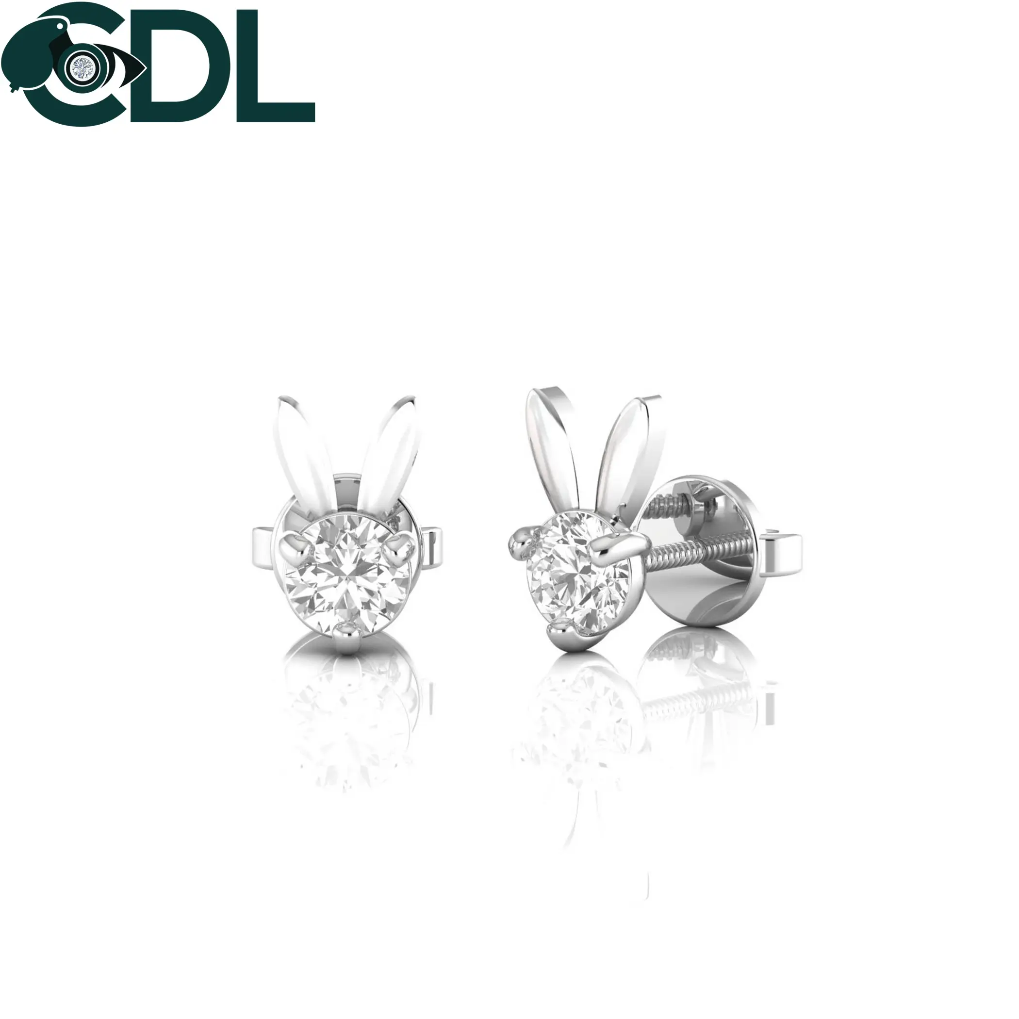 Echte Natuurlijke Diamant Stud Oorbellen Solid 14kt Wit Geel Rose Goud 1.48 Gram Fijne Sieraden Voor Vrouwen