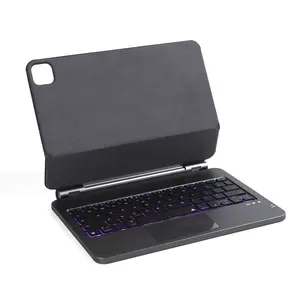 WOWCASEマジックキーボードforiPad Pro 6 1112.9インチAir 45タブレットラップトップスマートキーボードケースカバー磁気iPadケース