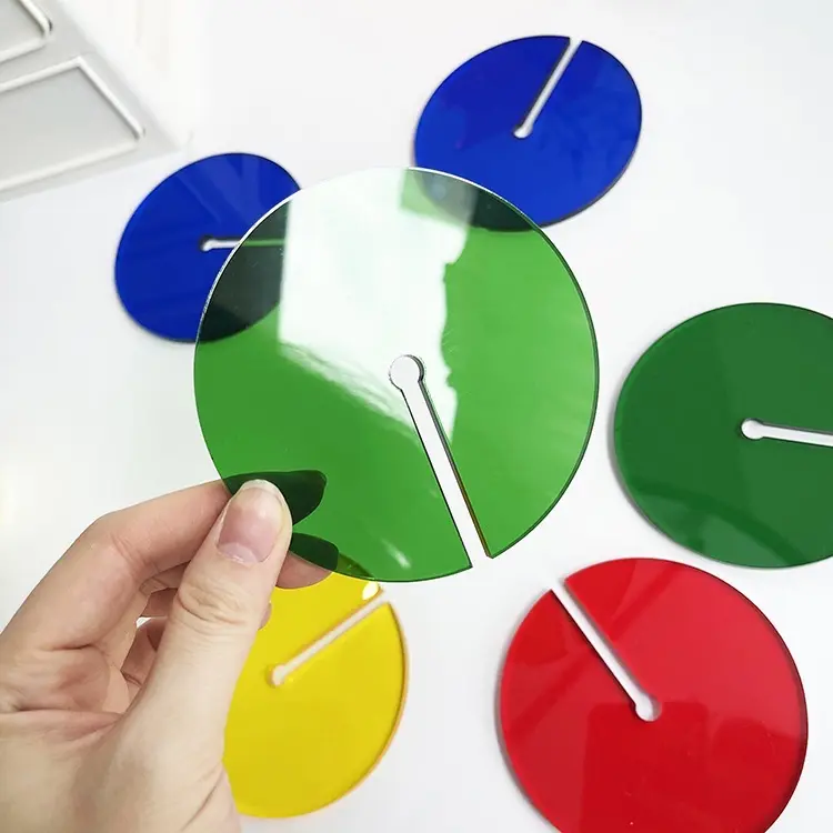 4 pollici di diametro colore foglio acrilico disco di plastica pannello rotondo in plexiglass foglio acrilico rotondo logo per progetti artistici pittura fai da te