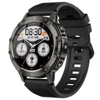 Jam Tangan Pintar OEM Kustom BLE5.2 BT dengan Speaker HiFi, Asisten Suara, Senter, Alarm, Layar TFT, Magnet, Karet, IP68, Aluminium