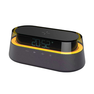 W39 sản phẩm sáng tạo 2025 bàn đèn sạc, Top bán 2025 15 Wát nhanh chóng sạc không dây với tốt nhất Bluetooth Loa - Product Image 1