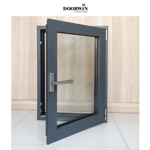 High Quality Customized Color Thermal Break Aluminium Double Glazing Tilt And Turn Casement Window For Villa