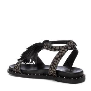 Sandalias Bajas para Mujer Carmela, Negras, Planas, con Detalle de Borlas, Talla 8 - Product Image 3