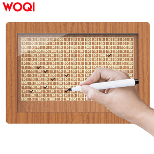 WOQI özelleştirilmiş yüksek kaliteli ahşap Euro kumbara dijital tasarruf kutusu yenilik ev dekorasyon hediye güvenli Styling para kutusu - Product Image 3