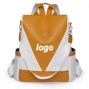 Sac à dos tendance bicolore pour étudiants et activités de plein air avec compartiments spacieux et fonction antivol - Product Image 1