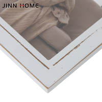 Juego de 2 Marcos de Fotos Blancos para Collage, Madera de Pino Creativa para Decoración del Hogar, Embalaje Seguro, MDF, Tamaño Único