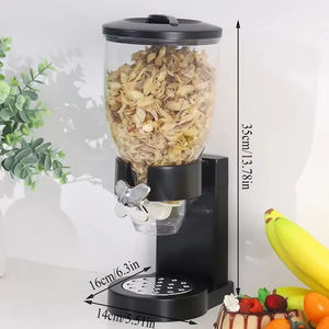 LM Classic Dry Food Dispenser with Dual Control <b>Cereal</b> Storage <b>Boxes</b> & Round Food Container - Product Image 4