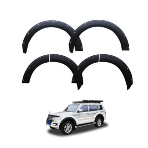 Extensions d'ailes noires avec garniture de bord pour carrosserie automobile TXR, accessoires extérieurs pour Mitsubishi Pajero V97 V93 2006- - Product Image 4