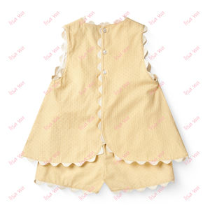 Completi Coordinati Estivi per Sorelle, Senza Maniche con Rac Ric, Set Pannolini per Bambini 100% Cotone con Bottoni Posteriori, Set Abbigliamento per Bambine - Product Image 4