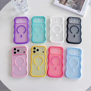 เคสโทรศัพท์แม่เหล็กแบบใหม่ ลายริ้วแบบด้าน สำหรับ iPhone 18 17 16 15 Pro Max  ฝาหลังใส  วัสดุ PC TPU  แบบด้านสีสันสดใส - Product Image 2